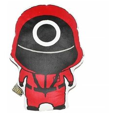 Мягкая плюшевая игрушка-подушка Рабочие / Солат-ведуий из сериала "Игра в Кальмара" / "Squid Game" 45см Китай