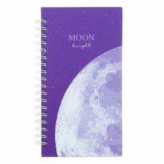 Записная книжка А6 96л на гребне MESHU "Moon light", тверд обл, мат ламин, выб УФ-лак 9878912
