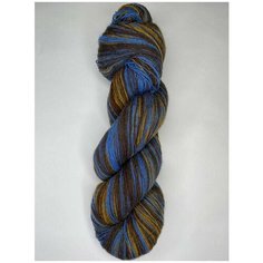 Пряжа для вязания шерсть 8/1 Blue-Brown 115-126 г. Нет бренда