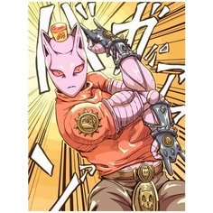 Картина по номерам на холсте Аниме JOJO (Джованна, Джотаро, ДжоДжо) - 8938 В 30x40