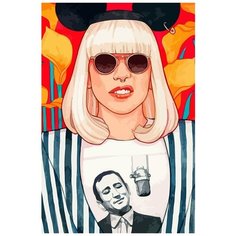 Картина по номерам на холсте музыка Lady Gaga (Леди Гага) - 8651 В 60x40