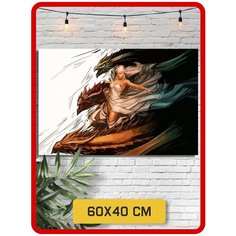 Картина по номерам на холсте сериал игра престолов (Дейнерис, матерь драконов) - 8723 Г 60x40