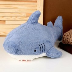 Мягкая игрушка-подушка «Акулёнок», 58 см, цвет синий Нет бренда