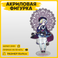 Фигурка Геншин Genshin Impact из акрила статуэтка Ци Ци Доу 15х9см 1-я Наклейка