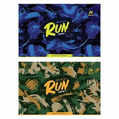 Альбом для рисования А4, 24л ArtSpace "Стиль. Military" (100 г/кв. м, скрепка, эконом) (А24ф_51124), 6шт. (353440)