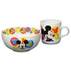 Disney Набор детской посуды "Микки" 2 предмета: салатник, кружка, Микки Маус и его друзья