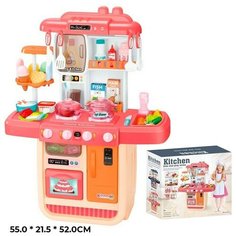 Игровой набор 33P-WD Кухня с водичкой, паром, подсветкой, звуком и аксесс. 54.5*26*70 см, в кор. Китайская игрушка1