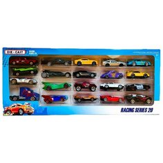 Набор маленьких гоночных машинок, 20 шт. в наборе, машинки металлические Нет бренда