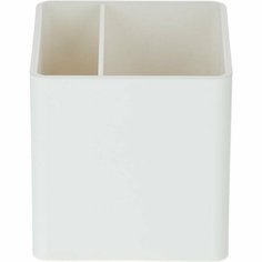 Подставка для канцелярских принадлежностей Deli White Nusign, 2 отделения, белая