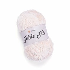 Пряжа YARNART Fable Fur, YarnArt, св. персик - 976, 100% микрополиэстер, 5 мотков, 100 г, 100 м.