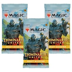 Дополнение для настольной игры MTG: 3 драфт-бустера издания Dominaria United на английском языке Magic: The Gathering