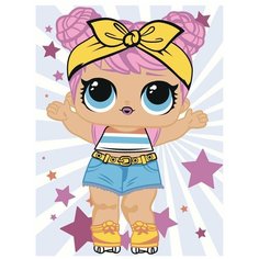 Картина по номерам, на холсте, размер 30х40, кукла Лол, Живопись по номерам