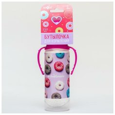 Бутылочка для кормления «Пончики», 250 мл цилиндр, с ручками Mum&Baby