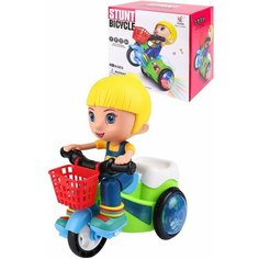 Интерактивная игрушка "Девочка на велосипеде"свет, звук (1895941) Рыжий кот