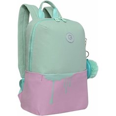 Рюкзак GRIZZLY школьный, укрепленная спинка, отделение для ноутбука до 13", для девочек, "PINK/MINT", 34х24х12 см, RXL-320-2/2