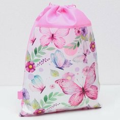 Сумка для обуви «Бабочки», полиэстер, размер 41см х 30см х 0,5см Art Fox