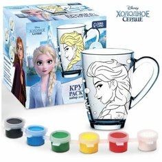 Роспись стеклянной кружки "Анна и Эльза" Холодное сердце, 300 мл 7728500 Disney