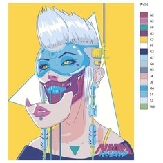 Картина по номерам X-253 "Девушка киборг" 60x80 Brushes Paints