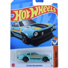 Hot Wheels Машинка базовой коллекции CUSTOM FORD MAVERICK бирюзовый 5785/HKJ53