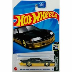Машинка Hot Wheels коллекционная MATT AND DEBBIE HAYS 1988 PRO STREET THUNDERBIRD черный HKJ80
