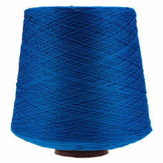 Нитки вышивальные мулине на бобине синие (2714) 5113м / Нитки для рукоделия ПНК им. Кирова большая промышленная намотка 1 шт.