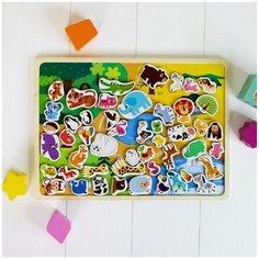 Конструктор магнитный "Зоопарк" Сима ленд