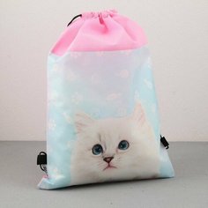 Сумка для обуви «Мысли кота», нетканное полотно, размер 41х31 см микс Art Fox