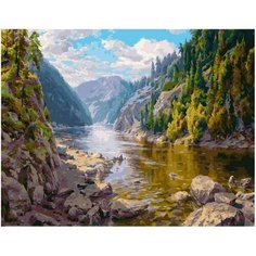 Картина по номерам Красивый горный пейзаж 40х50 см АртТойс