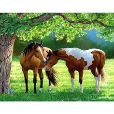 Картина по номерам Лошади у дерева 40х50 см АртТойс