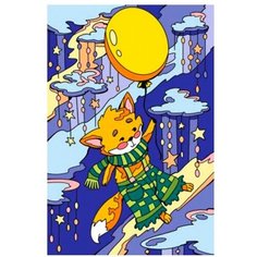 Картина по номерам LORI для малышей, Маленький лис, 20х28,5 см, в коробке (Ркн-094)