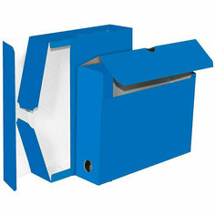 Короб архивный Attache 75 мм А4 синий каширован. картон