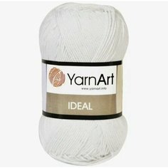 Пряжа для вязания YarnArt "Ideal", 1 моток, 170 м 50 г, 100% хлопок, цвет 220 белый