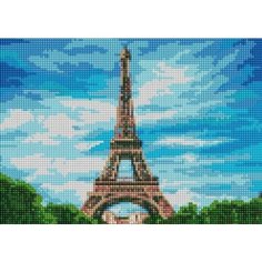 Алмазная мозаика "Утро в Париже" 30х40, полная выкладка