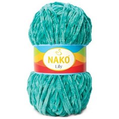 Пряжа Nako Lily изумруд (363), 100%полиэстер, 180м, 100г, 3шт