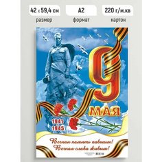 Плакат праздничный 9 мая! Постер поздравительный А2 Линия успеха