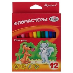 Фломастеры 12 цветов, Нет бренда