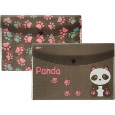 Папка-конверт на кнопке №1 School А5, Panda, 2 шт/уп