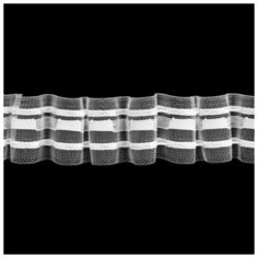 Шторная лента, 3 см, 3 ± 1 м, цвет белый Noname