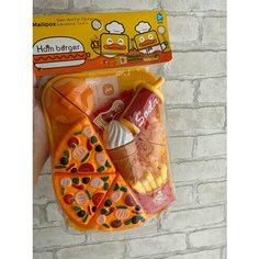 Детский игровой набор продуктов на липучке "Фаст фуд" Нет бренда