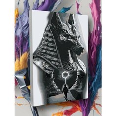 Картина по номерам Анубис Древнеегипетский бог Страж весов Круто красим