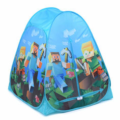 Палатка детская игровая "Майнкрафт" 81х90х81см, в сумке Играем вместе