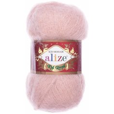 Пряжа Alize Kid Royal 50 розово-бежевый (314), 62%кид мохер/38%полиамид, 500м, 50г, 2шт