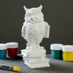 Фигура для раскраски "Мудрый филин" белая, 7х15х6,5см ТероПром