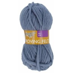 Пряжа Семеновская Roving felt (Валя) стальной (56), 100%шерсть, 50м, 50г, 3шт