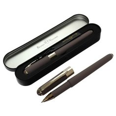 Ручка шариковая, 0.5 мм, Bruno Visconti MONACO, стержень синий, корпус серый, в металлическом футляре