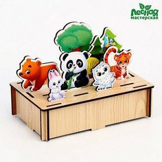 Головоломка. Повтори по образцу «Зоопарк» (комплект из 2 шт) Лесная мастерская