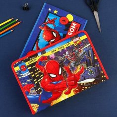 Папка для труда А4 с пеналом, на молнии, текстиль, Человек-паук Marvel