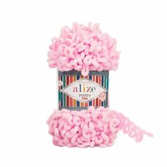 Пряжа Alize Puffy Fine/Пуффи файн 100г 14м (100% микрополиэстер) светло-розовый (цвет 194)