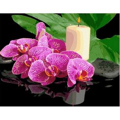 Картина по номерам Орхидея и свеча 40х50 см АртТойс