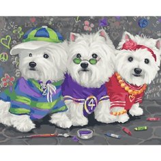 Картина по номерам Рэперы терьеры 40х50 см АртТойс